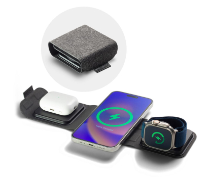 Ładowarka i akumulator Mophie 3w1 travel charger z MagSafe 401311507